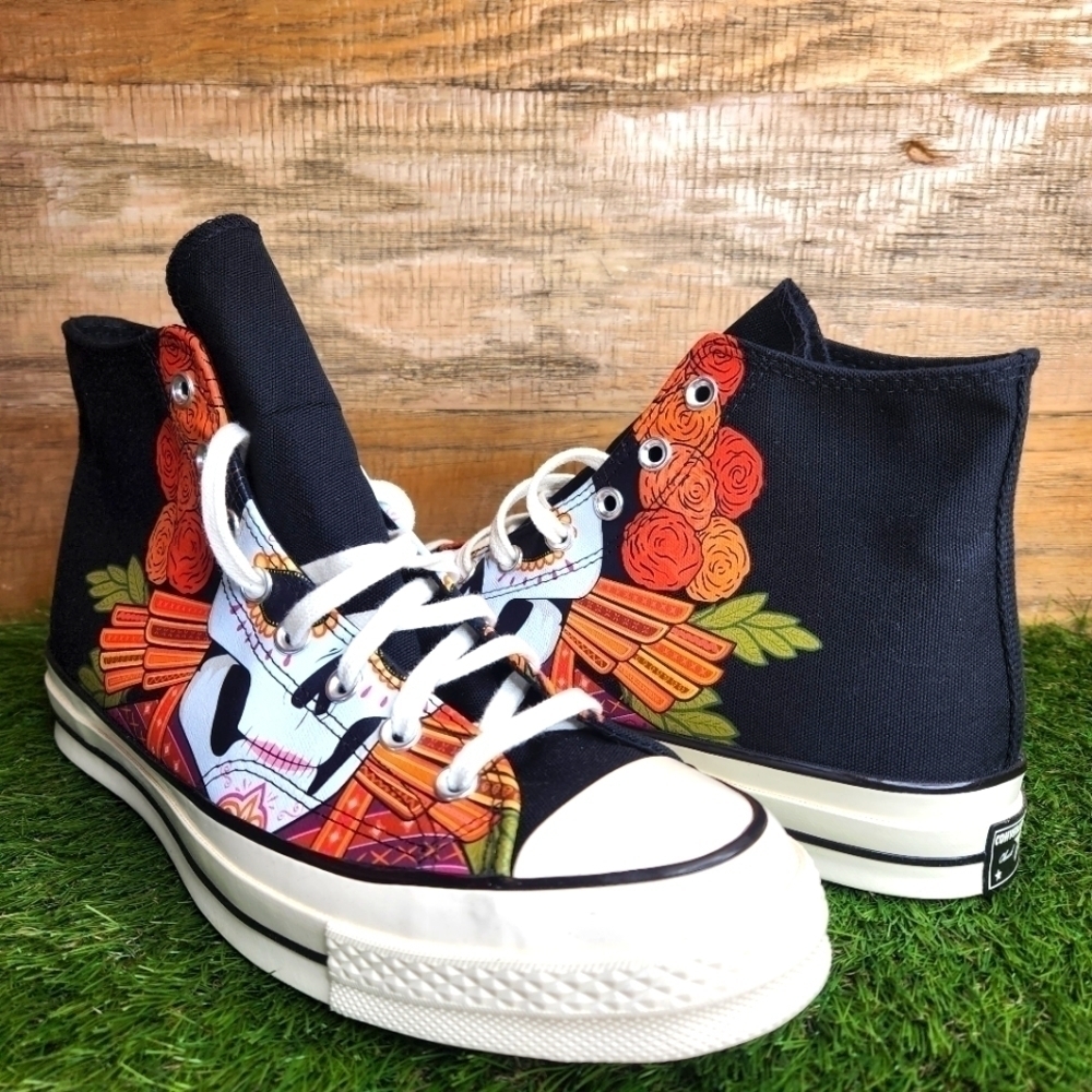 New Converse Shoes Chuck 70 High 'Dia De Los Muertos' 173112C